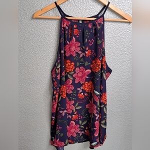 Papermoon Walita Floral Tunic With Cutouts    Size XXL